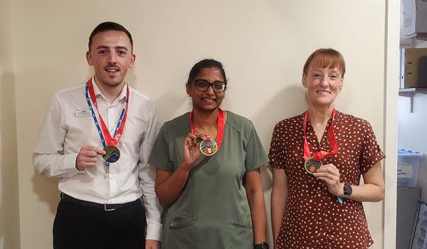 Great North Run 2025 - Staff with their medals